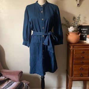 Who What Wear 3/4 Sleeve Jean Mini Dress